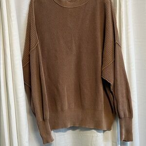 Aerie Women's Brown Crew Neck Sweater